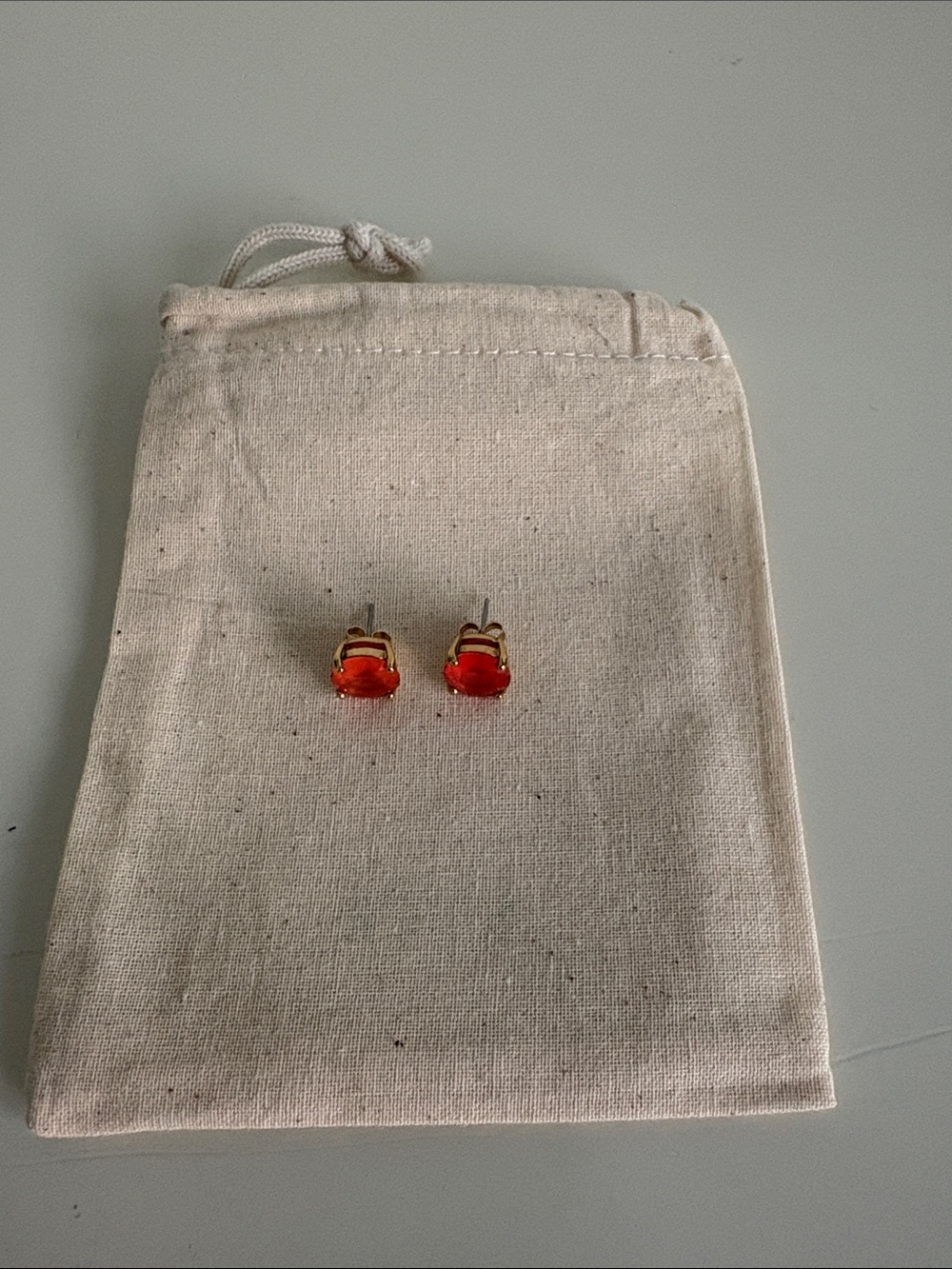 Kate Spade Coral Gem Gold-Toned Stud Earrings